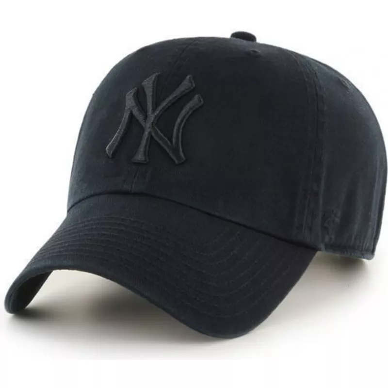 47 Brand Curved Brim New York Yankees MLB MVP Black Snapback Cap