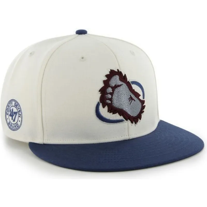 petten-plat-wit-snapback-van-colorado-avalanche-nhl-van-47-brand petten-plat-wit-snapback-van-colorado-avalanche-nhl-van-47-brand