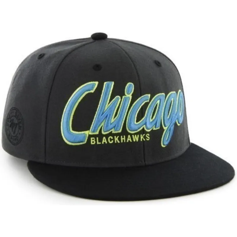 petten-plat-zwart-snapback-letras-van-chicago-blackhawks-nhl-van-47-brand