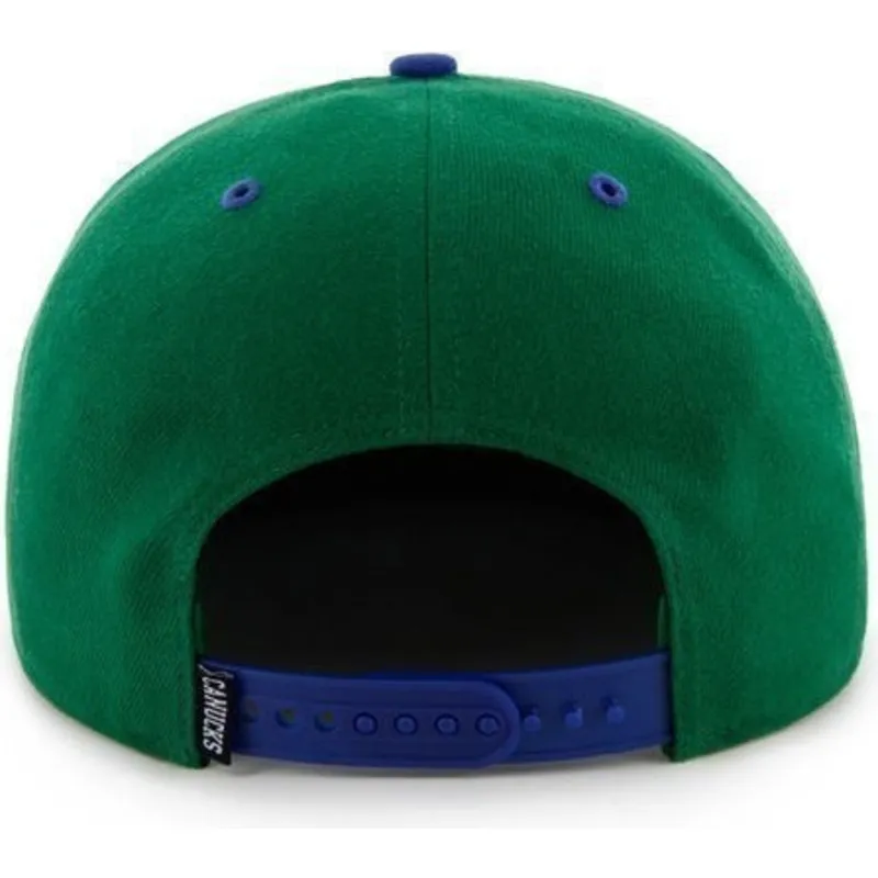 petten-plat-groen-snapback-van-vancouver-canucks-nhl-van-47-brand