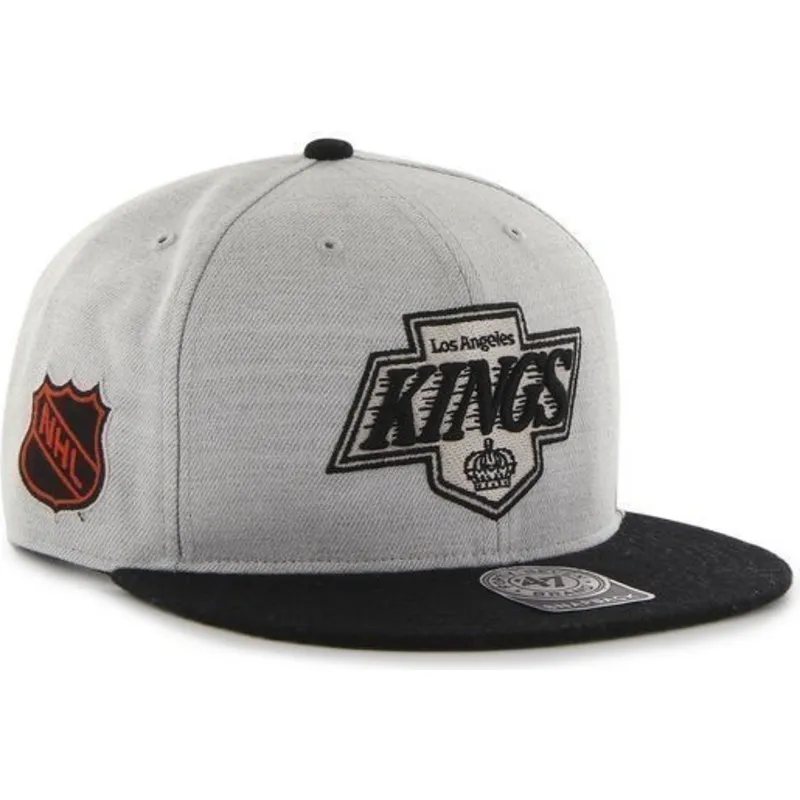 petten-plat-grijs-snapback-van-los-angeles-kings-nhl-van-47-brand