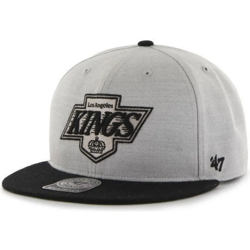 petten-plat-grijs-snapback-van-los-angeles-kings-nhl-van-47-brand