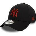 cappellino-curvo-nero-regolabile-con-logo-rosso-9forty-league-essential-dei-new-york-yankees-mlb-di-new-era