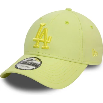 Casquette courbée verte claire ajustable avec logo vert 9FORTY League Essential Los Angeles Dodgers MLB New Era