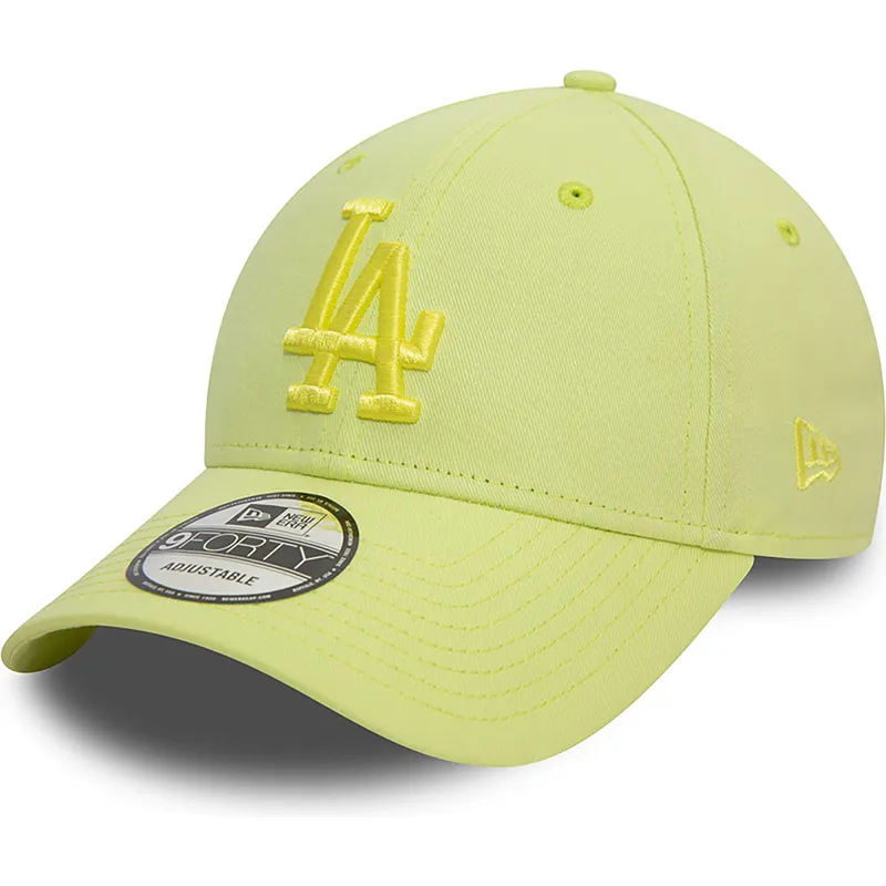 petten-gebogen-groen-verstelbaar-9forty-league-essential-van-los-angeles-dodgers-mlb-van-new-era