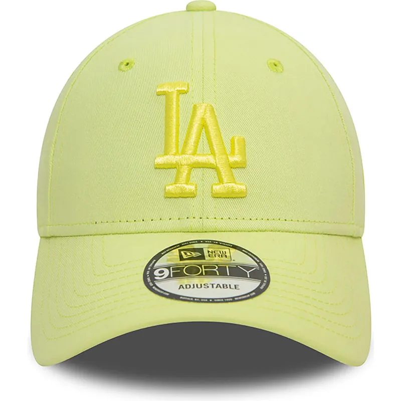petten-gebogen-groen-verstelbaar-9forty-league-essential-van-los-angeles-dodgers-mlb-van-new-era