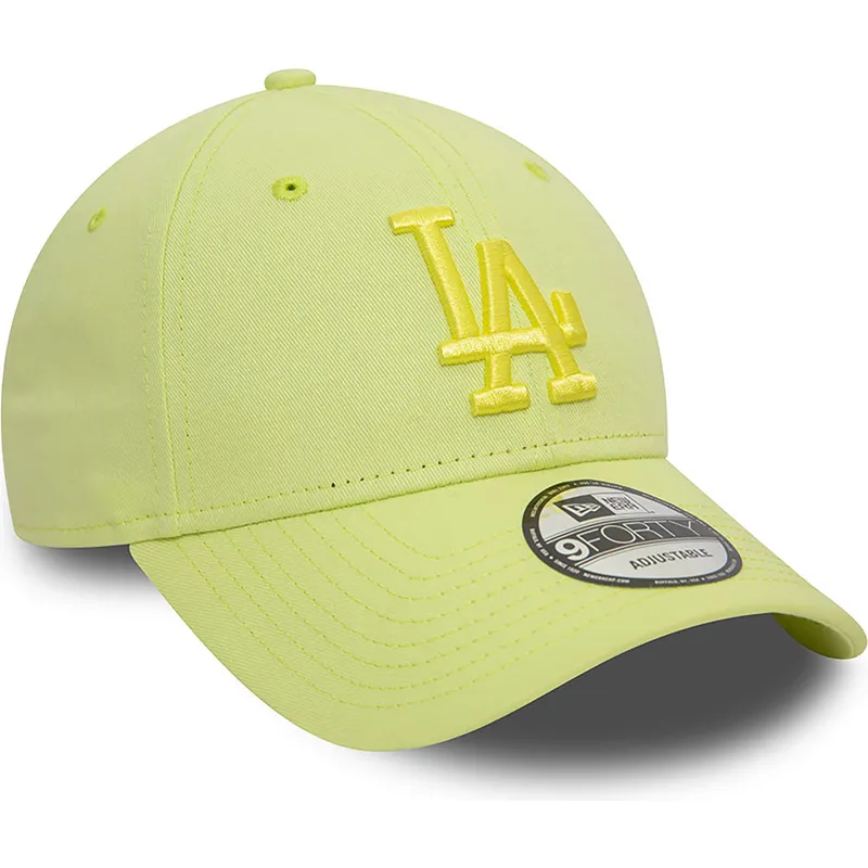petten-gebogen-groen-verstelbaar-9forty-league-essential-van-los-angeles-dodgers-mlb-van-new-era