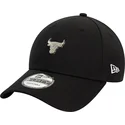 justerbar-sort-buet-kasket-9forty-metallic-pin-chicago-bulls-nba-fra-new-era