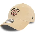 casquette-courbee-beige-ajustable-the-empire-state-9twenty-cord-new-york-villes-et-plages-new-era