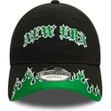 gorra-curva-negra-y-verde-ajustable-9twenty-race-flame-de-new-era