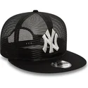 casquette-trucker-plate-noire-9fifty-embroidered-mesh-new-york-yankees-mlb-new-era