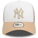 new-era-a-frame-world-series-new-york-yankees-mlb-white-and-beige-trucker-hat