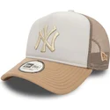 gorra-trucker-blanca-y-beige-a-frame-world-series-de-new-york-yankees-mlb-de-new-era