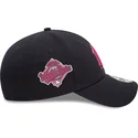 new-era-curved-brim-pink-logo-9forty-flower-icon-new-york-yankees-mlb-navy-blue-adjustable-cap