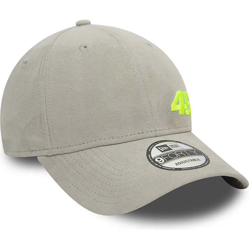petten-gebogen-grijs-verstelbaar-9forty-suede-van-valentino-rossi-vr46-motogp-van-new-era