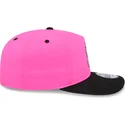 new-era-curved-brim-golfer-chrome-logo-new-york-yankees-mlb-pink-and-black-snapback-cap