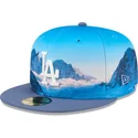 gorra-plana-azul-ajustada-59fifty-photoreal-de-los-angeles-dodgers-mlb-de-new-era