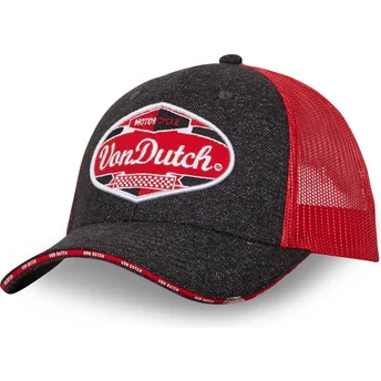 Von Dutch sort og rød trucker cap MIXGREY03