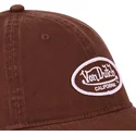 casquette-courbee-marron-ajustable-log-cof-von-dutch