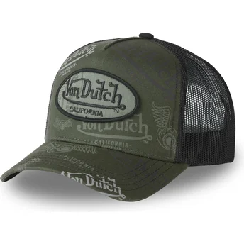 Petten gebogen groen snapback CAFE01 van Von Dutch