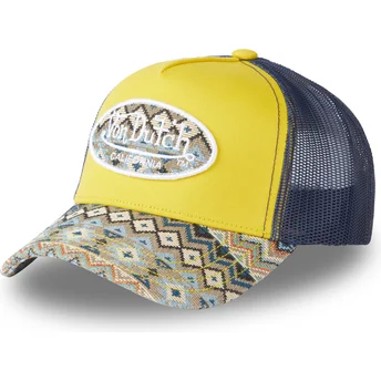 Petten gebogen marineblauw snapback van Von Dutch