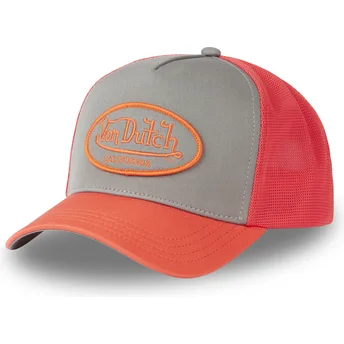 Gris och orange FLAM trucker keps från Von Dutch