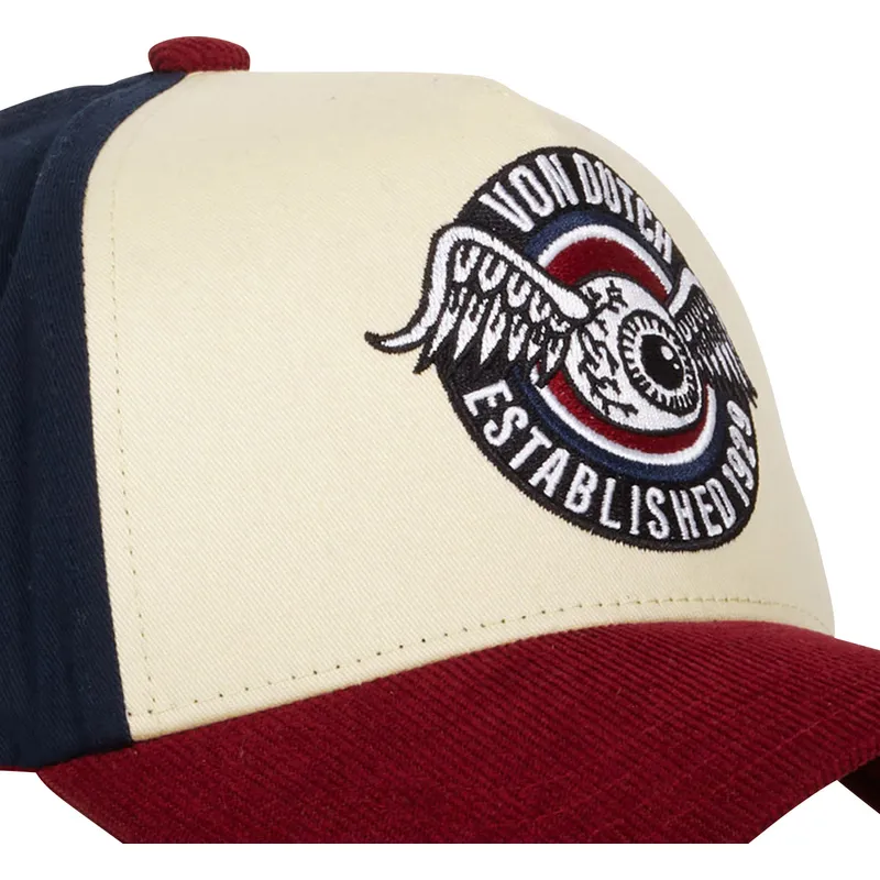 petten-gebogen-meerkleurig-snapback-vint02-van-von-dutch