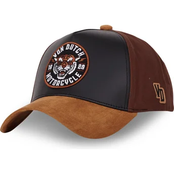 snapback-curva-nera-e-marrone-vint03-di-von-dutch