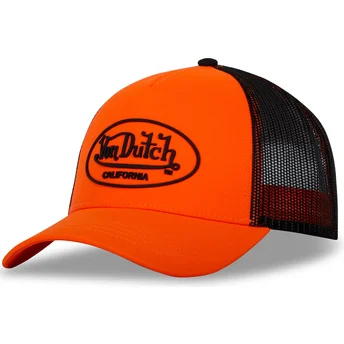 Czapka trucker pomarańczowo-czarna FLU O Von Dutch