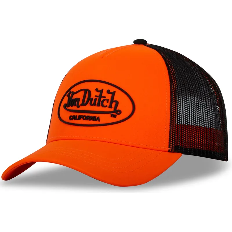 petten-gebogen-oranje-snapback-flu-o-van-von-dutch