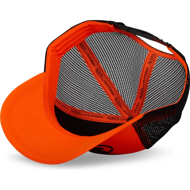 trucker-kasket-orange-og-sort-flu-o-fra-von-dutch