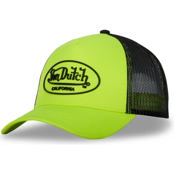 Petten gebogen geel snapback FLU van Von Dutch