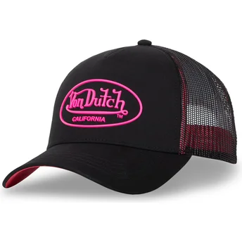 Μαύρο και ροζ καπέλο τράκερ DOM P από Von Dutch