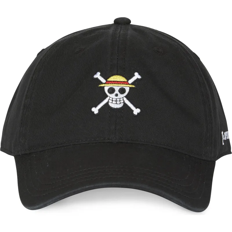 svart-justerbar-bojd-keps-straw-hat-pirates-skucd-one-piece-fran-capslab