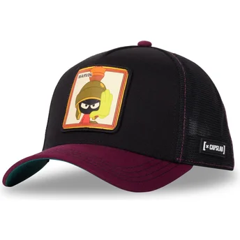 Cappellino trucker nero e granata Marvin il Marziano LOO10 VMAR Looney Tunes di Capslab