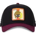 capslab-marvin-the-martian-loo10-vmar-looney-tunes-black-and-maroon-trucker-hat