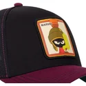 gorra-trucker-sort-og-bordeaux-marvin-the-martian-loo10-vmar-looney-tunes-fra-capslab