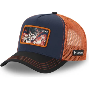 Gorra trucker azul marino y naranja Son Goku DBZ8 GOK...