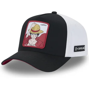 Svart och vit böjd snapback keps Monkey D. Luffy OP4 HAT One Piece från Capslab