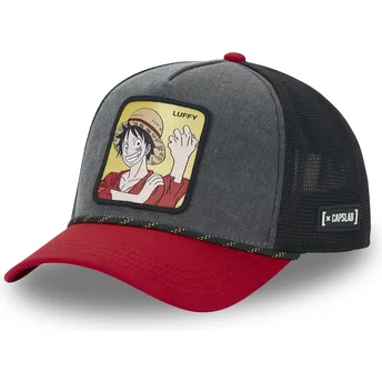 Gorra trucker negra y roja Monkey D. Luffy OP4 MUG One Piece de Capslab