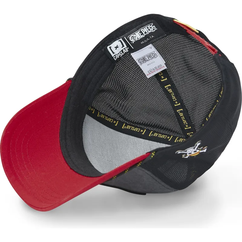 trucker-cap-schwarz-und-rot-monkey-d-luffy-op4-mug-one-piece-von-capslab