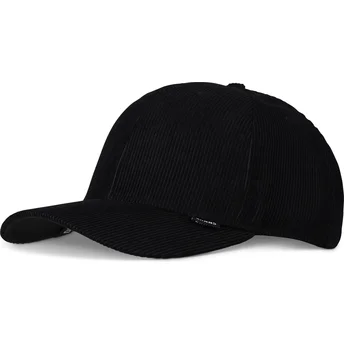 Gorra curva negra ajustable TrueFit Corduroy de Djinns