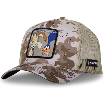 Gorra trucker camuflaje Coyote y Correcaminos LOO10 BBC Looney Tunes de Capslab