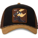 capslab-daffy-duck-loo10-daf-looney-tunes-black-and-brown-trucker-hat