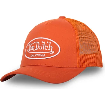 Petten gebogen oranje verstelbaar LOF B12 van Von Dutch