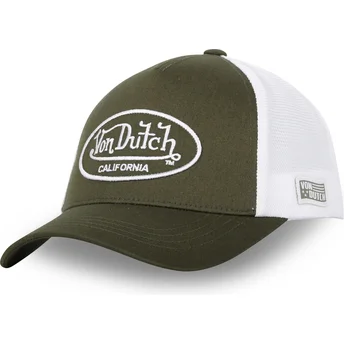 Czapka trucker zielono-biała regulowana LOF B16 Von Dutch