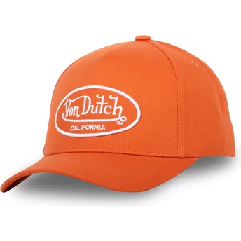 Justerbar orange böjd keps LOF C11 från Von Dutch