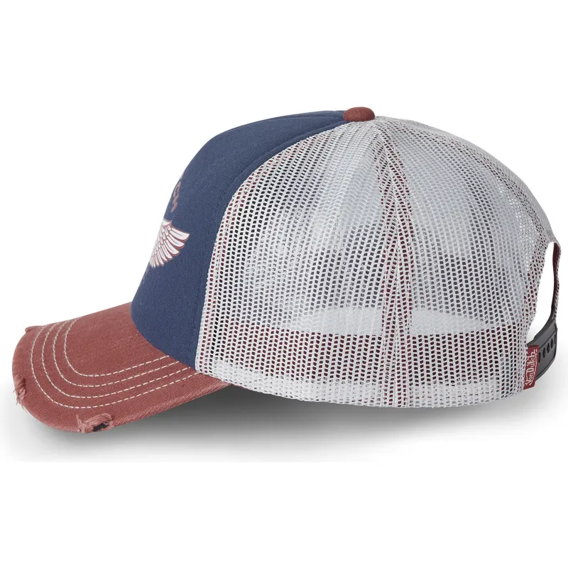 cappellino-trucker-blu-e-marrone-crew19-di-von-dutch