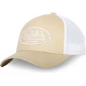 casquette-trucker-beige-et-blanche-ajustable-lof-b14-von-dutch