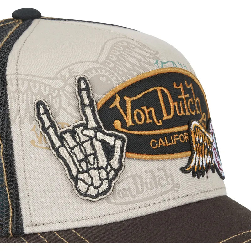 trucker-kappe-braun-patches03-von-von-dutch